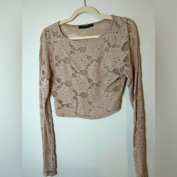 Foreign Exchange see through long sleeve SIZE L - Picture 1 of 3